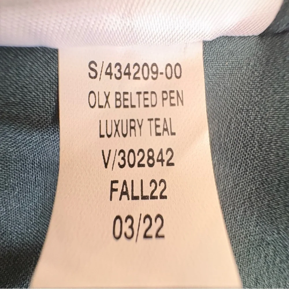 Banana Republic Teal Belted Mini Skirt Sz 4 | Structured‎ Workwear Office - Picture 6 of 10